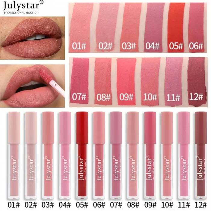 Губная помада жидкая матовая Julystar, цвет 7 Губная помада жидкая матовая Julystar, цвет 7