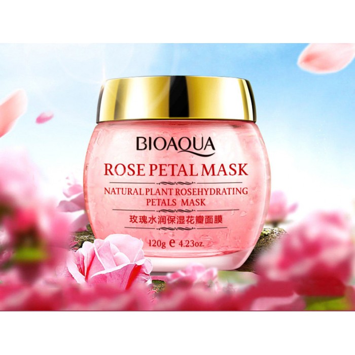 Bioaqua маска ночная с лепестками розы