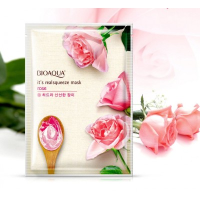 Маска для лица с экстрактом розы Bioaqua