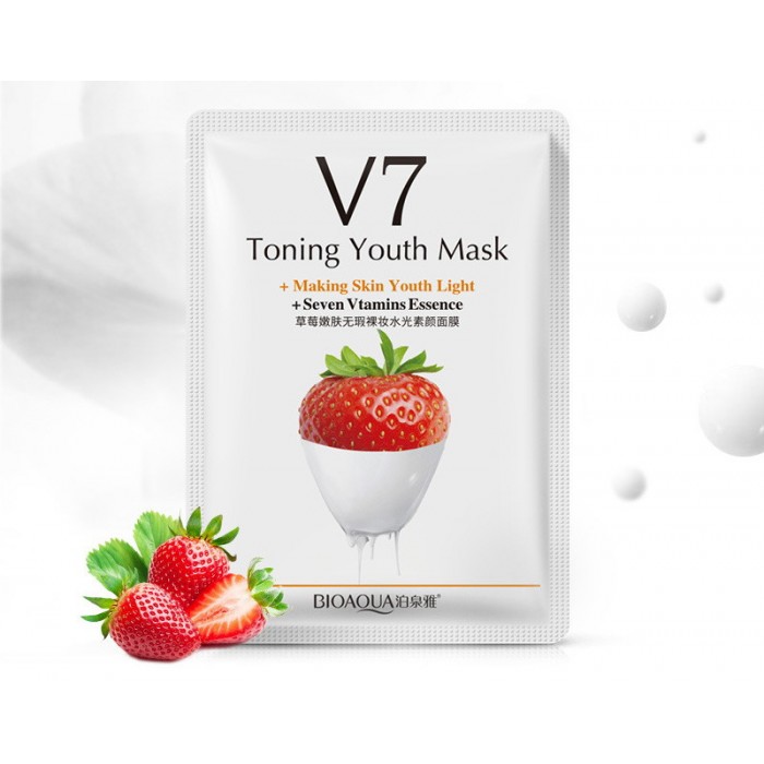 Bioaqua маска для лица клубника с витаминами V7