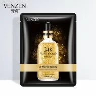 Маска для лица увлажняющая с гиалуроновой кислотой и золотом 24K Gold Venzen