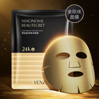 Маска для лица с золотой фольгой 24K Gold Venzen