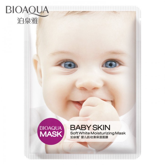 Bioaqua маска для лица отбеливающая Baby Skin (фиол)