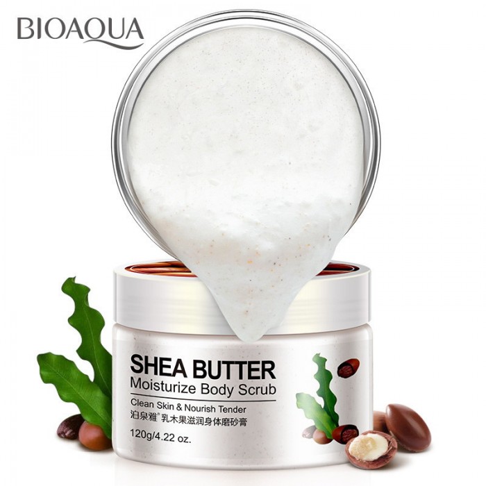 Bioaqua пилинг-скраб для тела с маслом ши