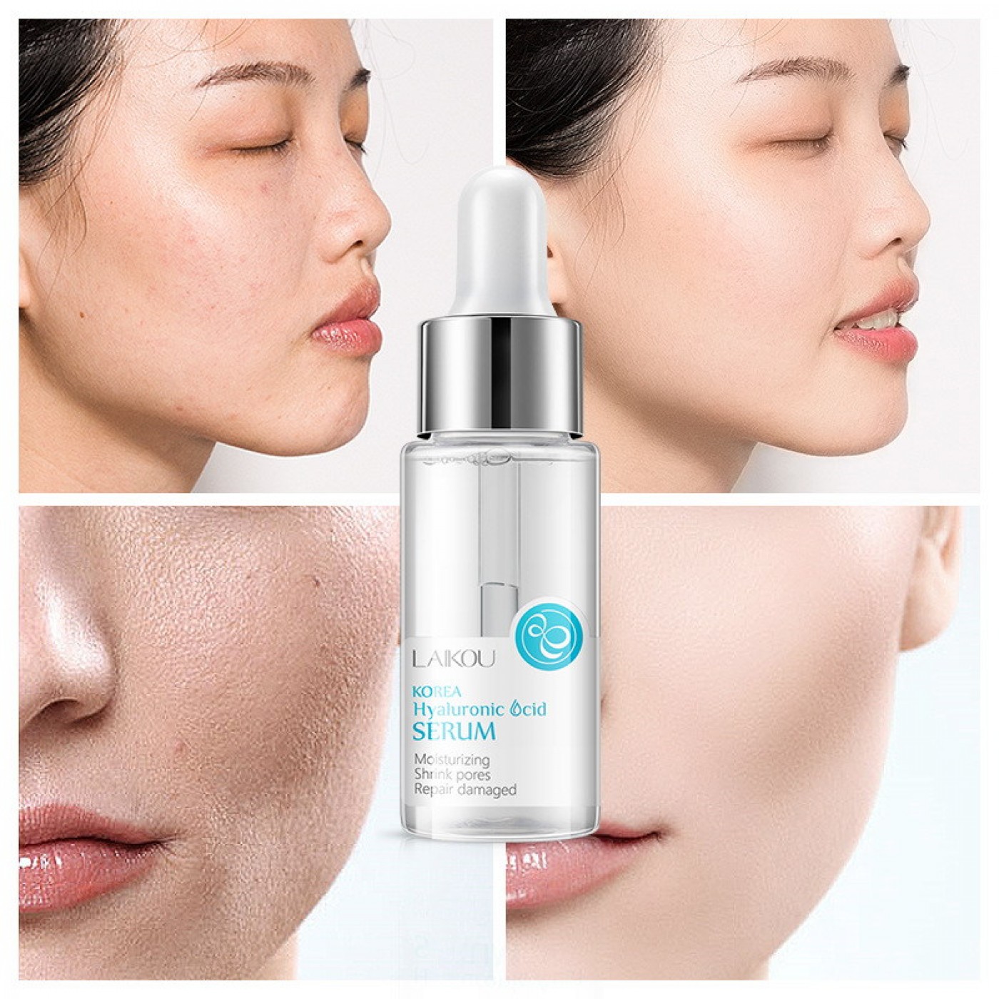 Сыворотка для лица отзывы. Сыворотка LAIKOU Korea Hyaluronic Serum. LAIKOU Hyaluronic acid Serum увлажняющая. Сыворотка liftheng Hyaluronic acid. Hyaluronic acid face Serum Whitening Essence 15ml.